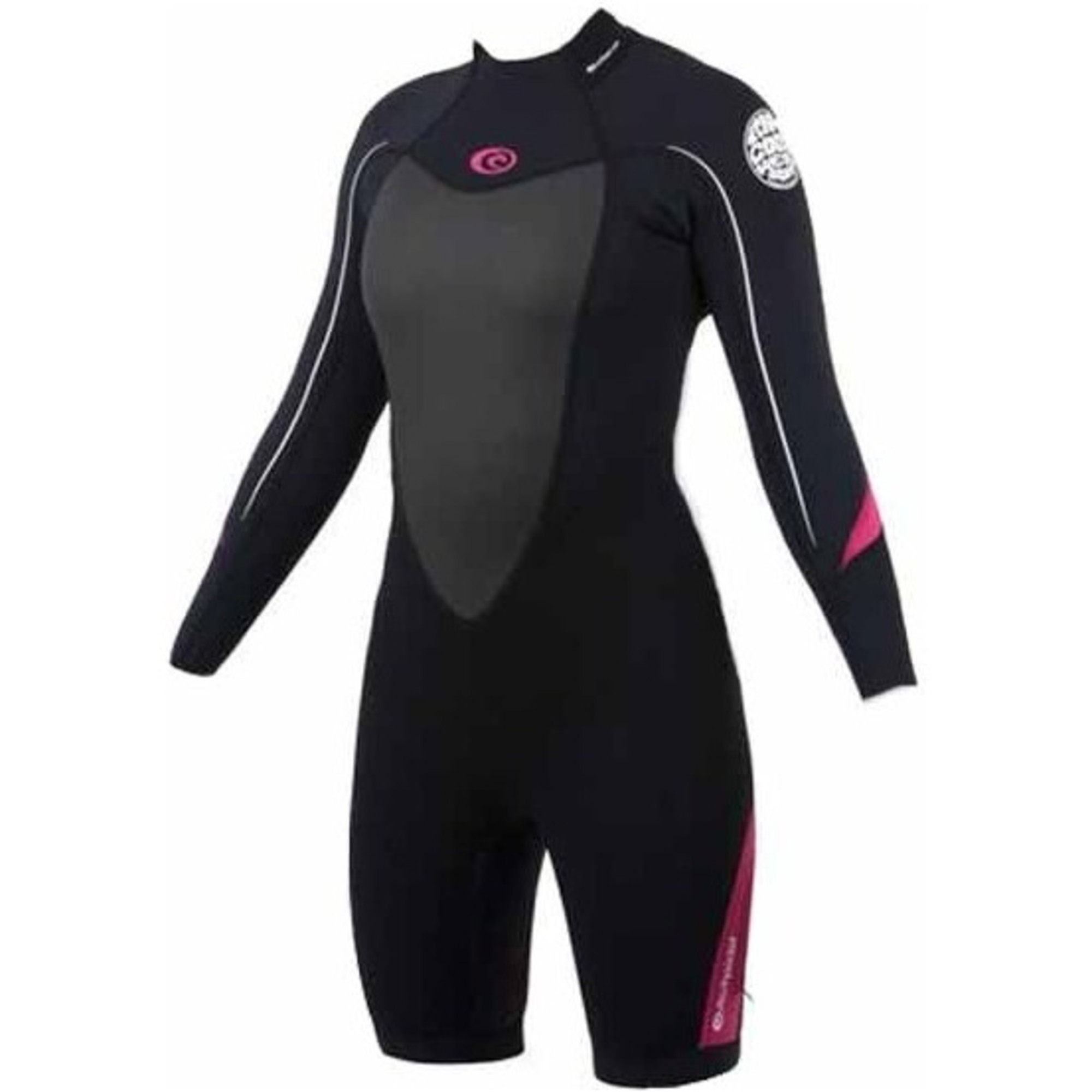 Rip Curl Ladies Dawn Patrol Long Sleeve Shorty Wetsuit in Black/Purple
