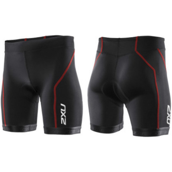2XU Ladies Active Tri Shorts Black / Neon Red WT2720
