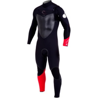 2014 Rip Curl Flashbomb PLUS 3/2mm GBS Chest Zip Steamer Wetsuit Black/Red