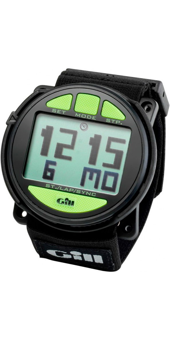2019 Gill Regatta Race Timer Watch Black Lime Buttons W014 W014