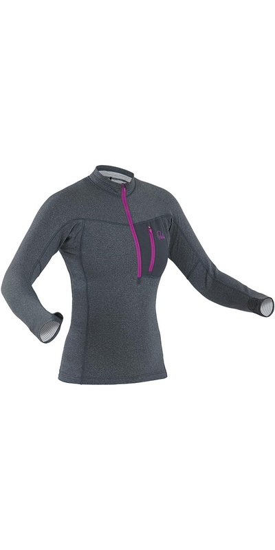 Palm Womens Tsangpo Zipped Thermal Top Jet Grey