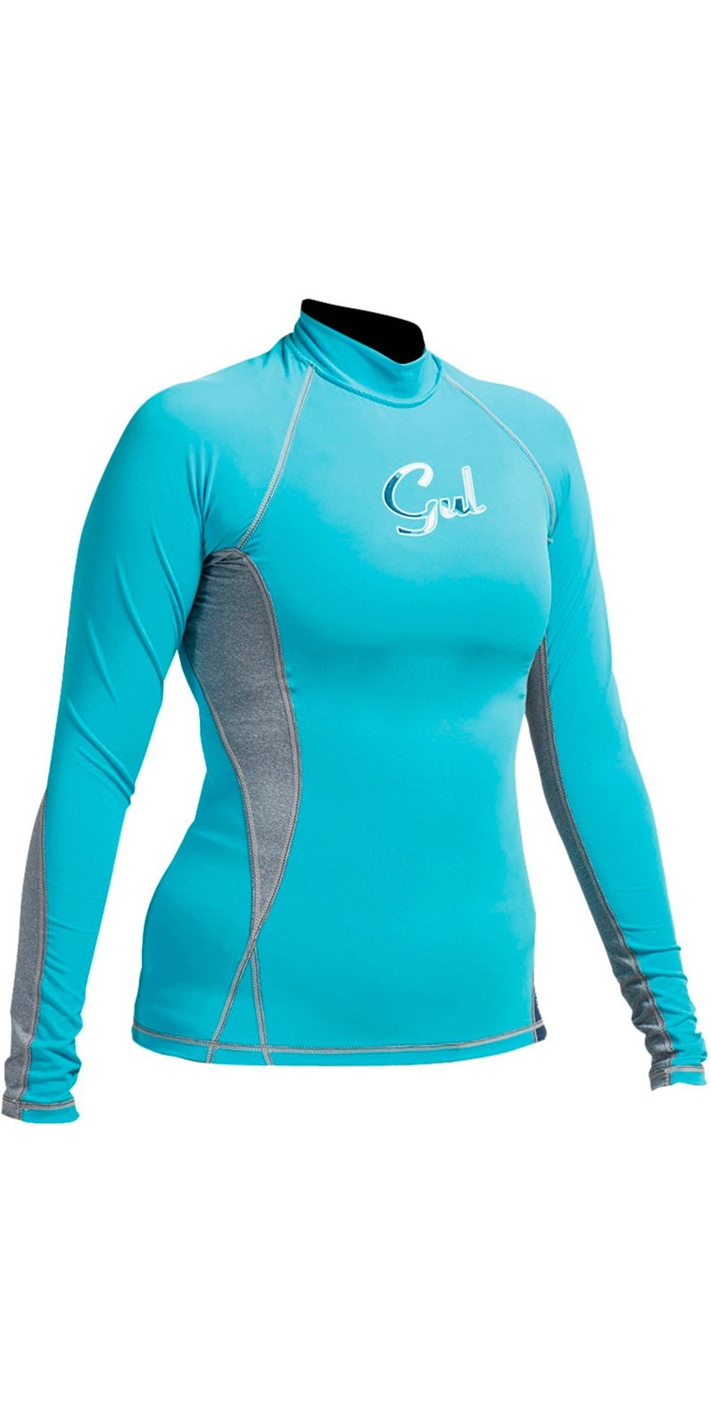 2018 Gul Ladies Swami Long Sleeved Rash Vest Turquoise Marl Rg0331a9