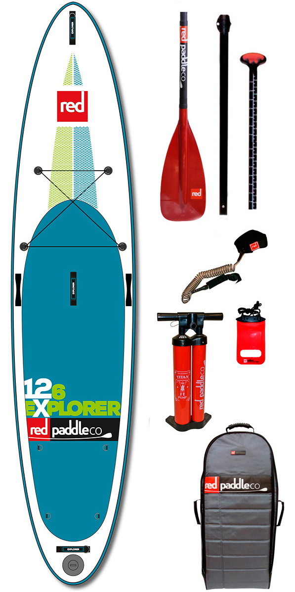 2016 Red Paddle Co 126 Explorer Inflatable Stand Up Paddle ...