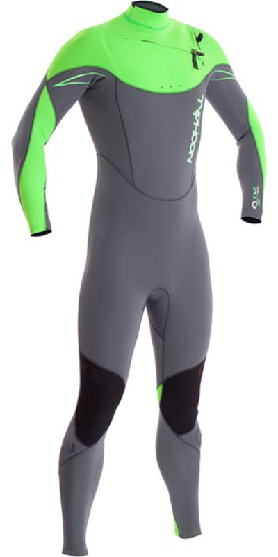 Typhoon TX2 3/2mm Chest Zip Wetsuit Green 2ND