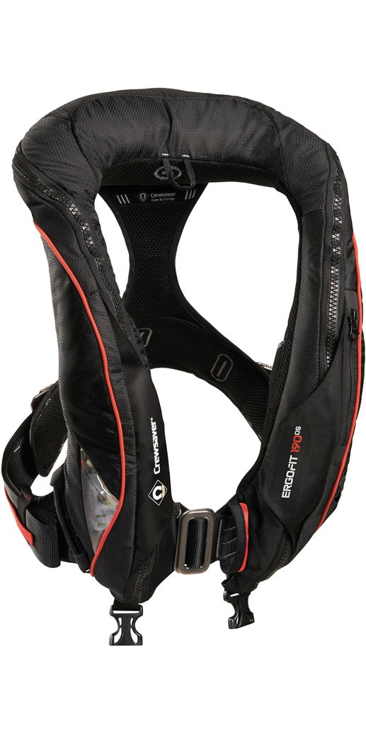 2018 Crewsaver Ergofit 190N Offshore Auto Harness Light Hood Lifejacket 9125BKAP - 9125-BKAP 