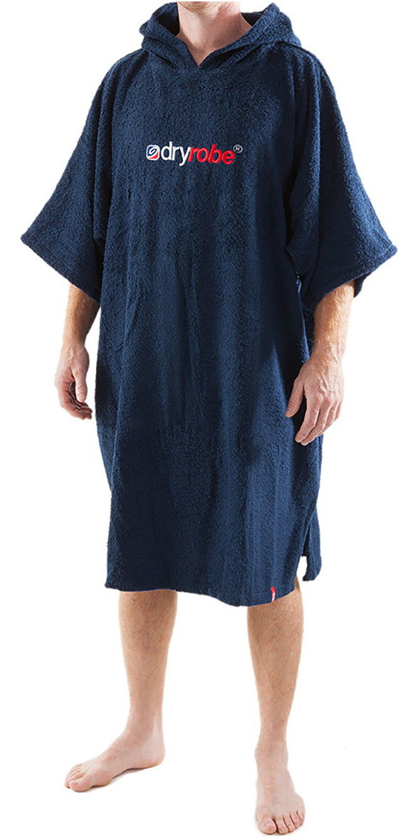 2018 Dryrobe Short Sleeve Towel Change Robe Poncho Large in Navy