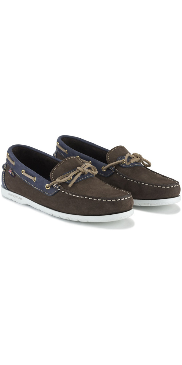 Henri Lloyd Ladies Leaf Shoe Dark Brown Denim F94424 Sailing