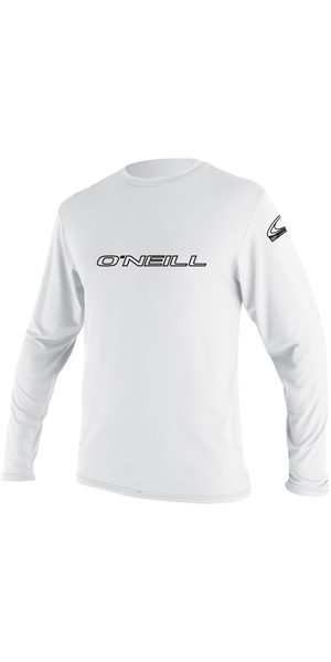 2026 O'Neill Mens Basic Skins Long Sleeve Rash Tee 4339 - White