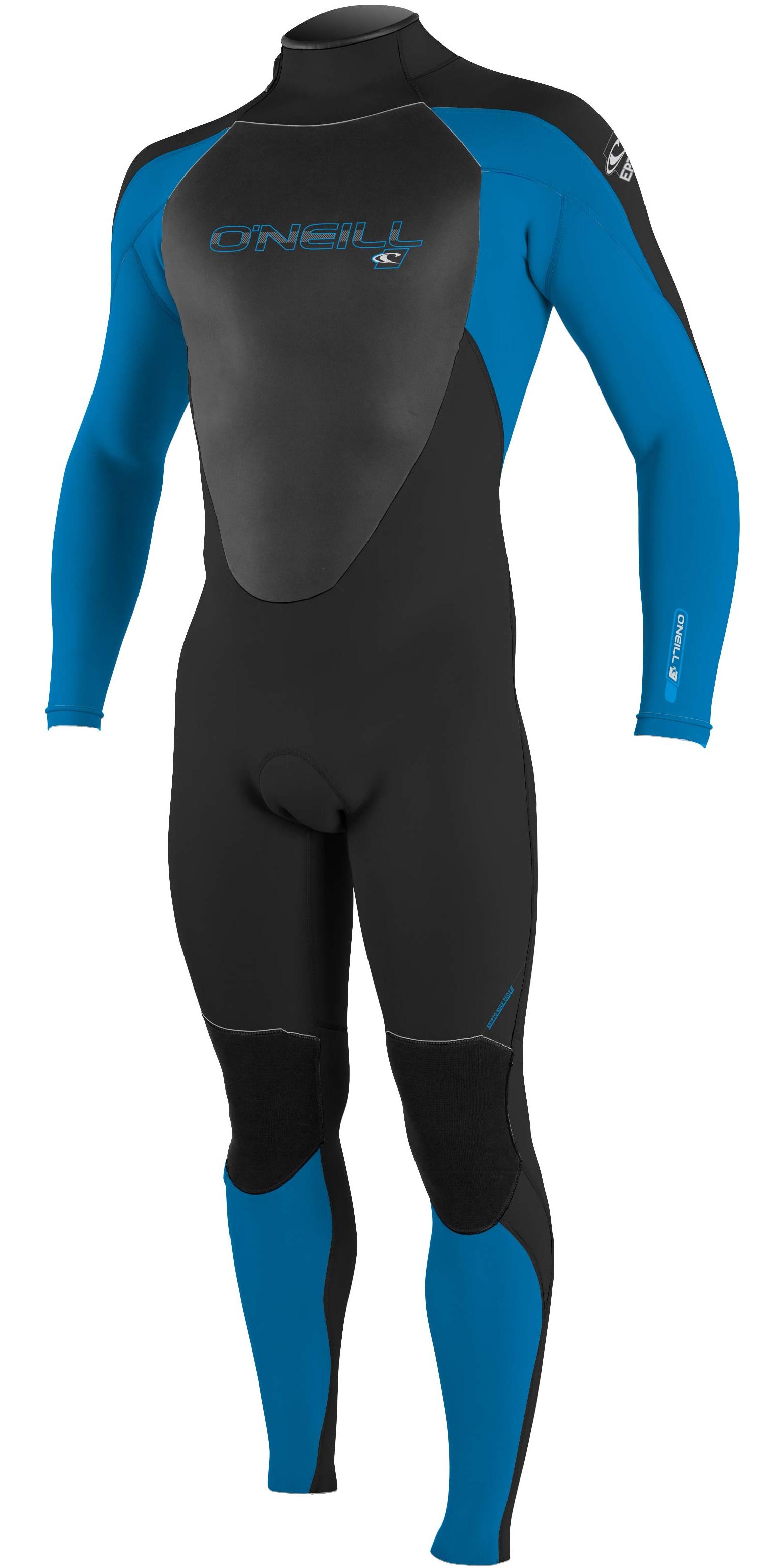 2017 ONeill Epic 5 4mm Back Zip GBS Wetsuit BLACK BRITE BLUE 4217