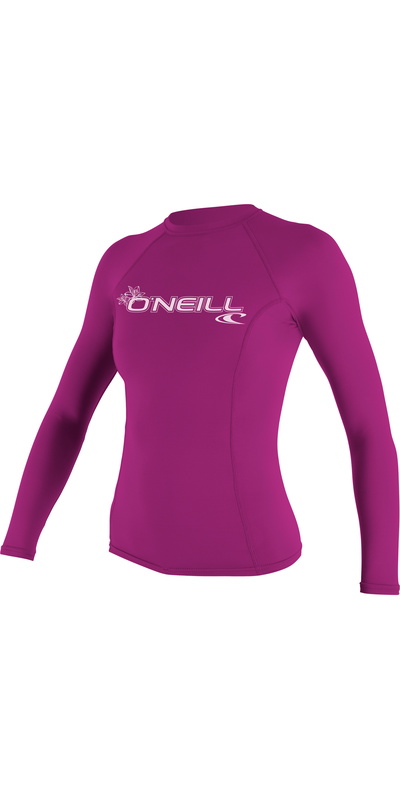 O'Neill Womens Basic Skins Long Sleeve Crew Rash Vest