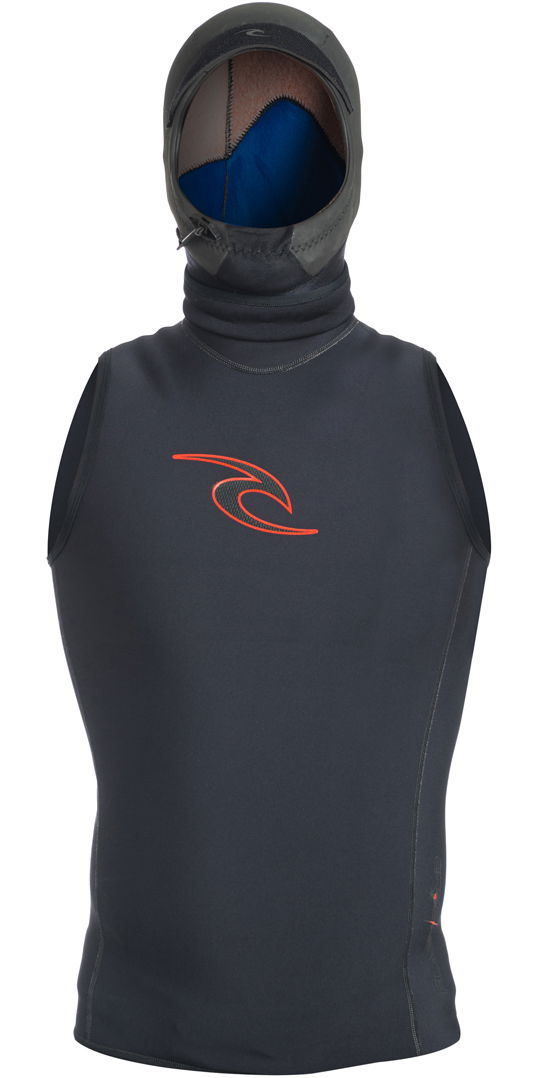 2017 Rip Curl Flashbomb 0 5mm Hooded Neoprene Vest in Black Wve4bf Wve4bf Mens Neoprene Tops