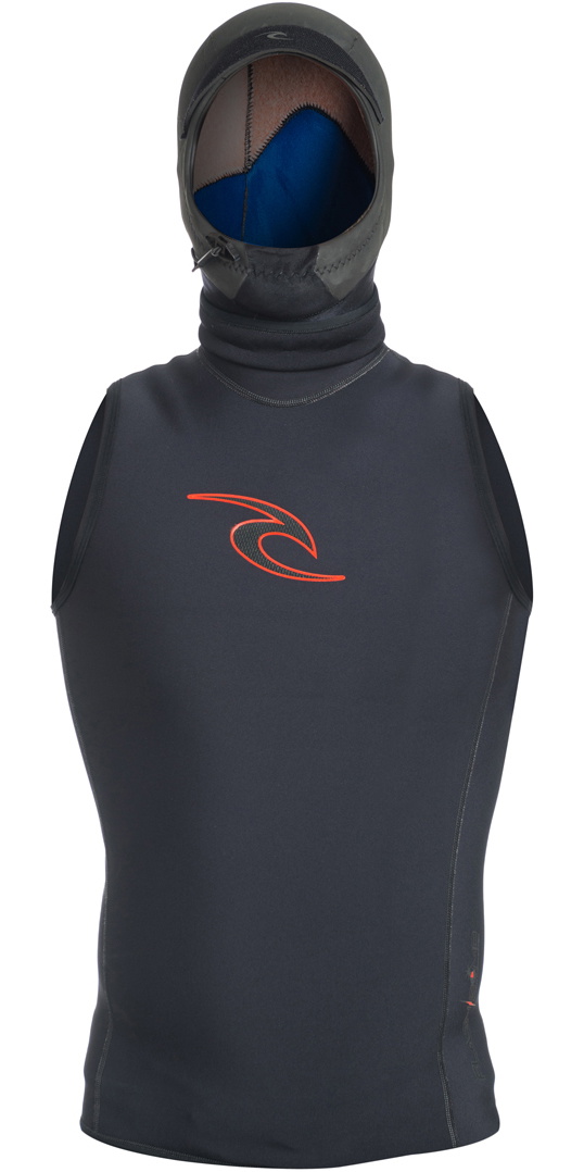Rip Curl Flashbomb 0 5mm Hooded NEOPRENE Vest Black WVE4BF Wetsuits
