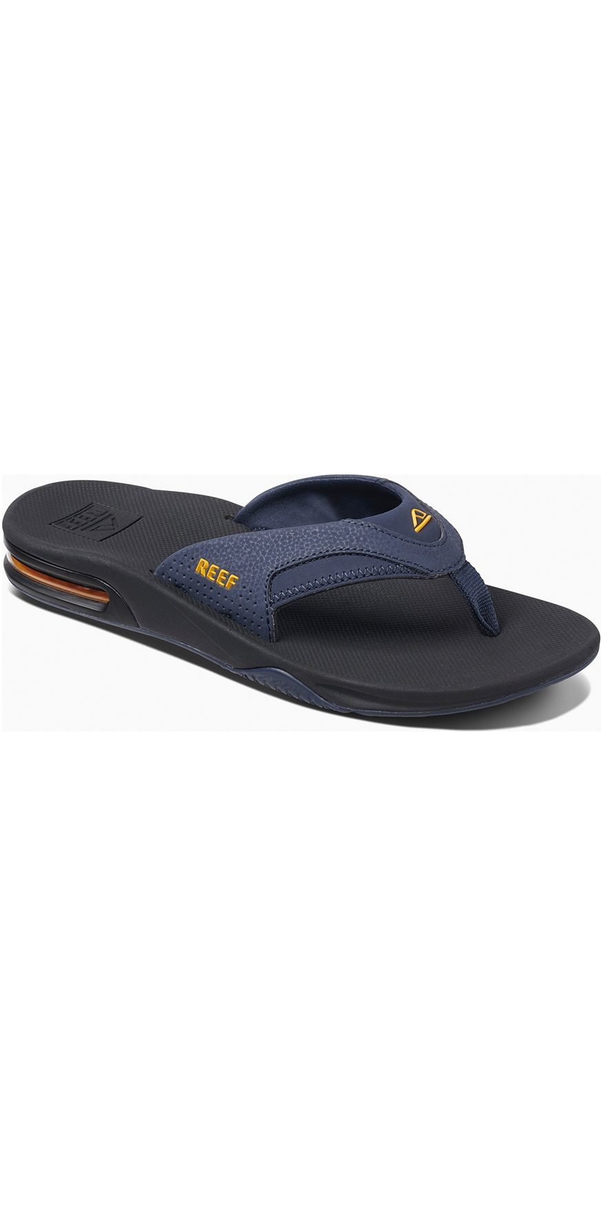 Reef Mens Fanning Flip Flops Navy/Yellow RF002026 | Footwear |  Wetsuitoutlet | Wetsuit Outlet