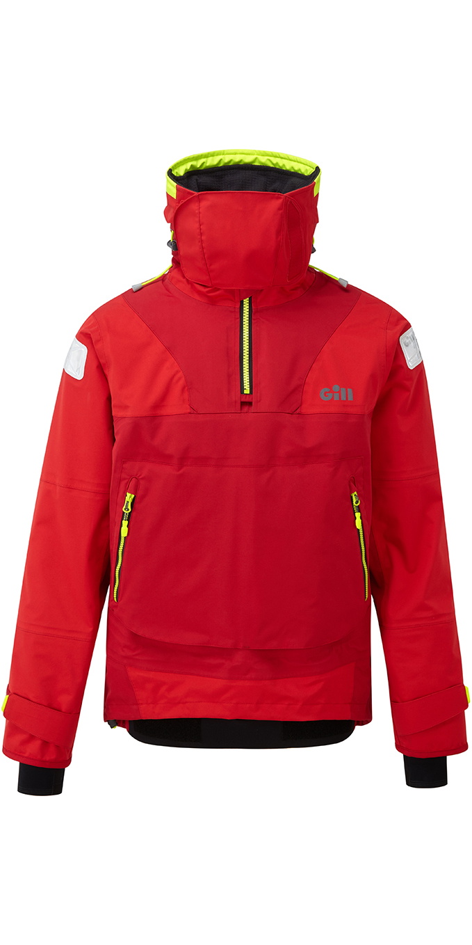 Gill Mens Smock OS1 Ocean Sailing Bright Red Ocean Sailing Yacht