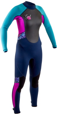 2020 GUL Junior Response 3/2mm Back Zip Wetsuit RE1323-B7 - Navy / Rouge