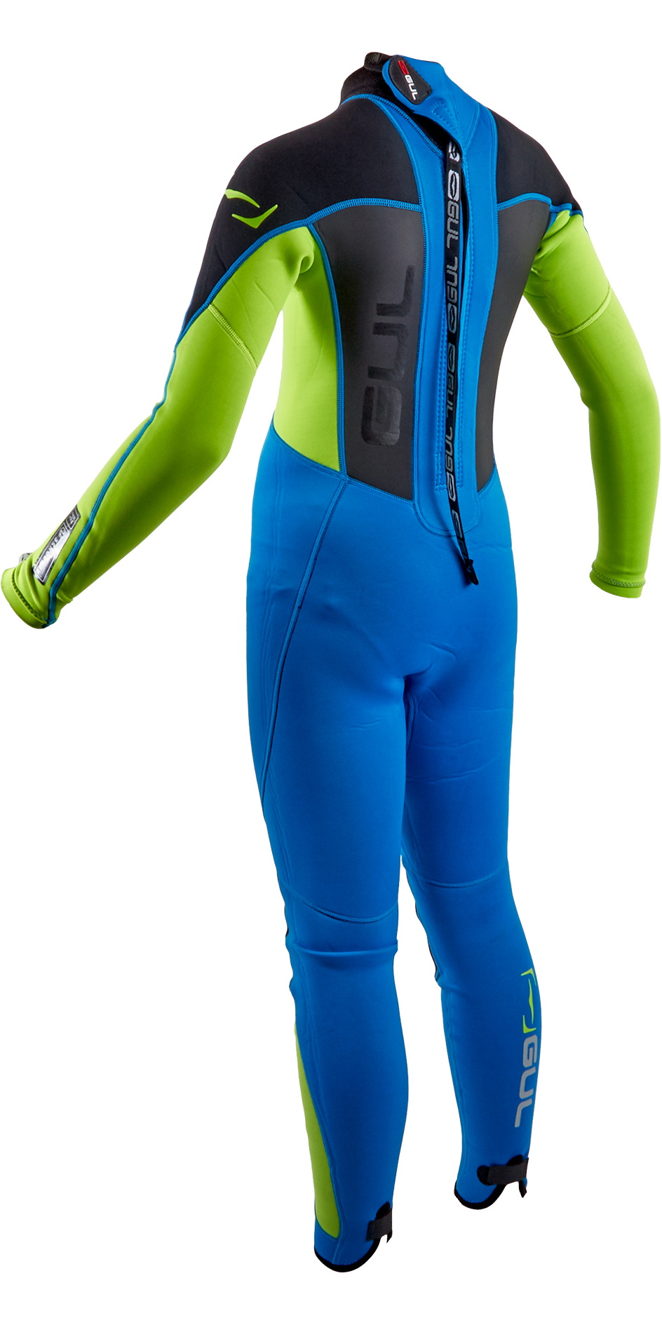 2020 GUL Junior Response 3/2mm Back Zip Wetsuit RE1322B7 Blue / Lime