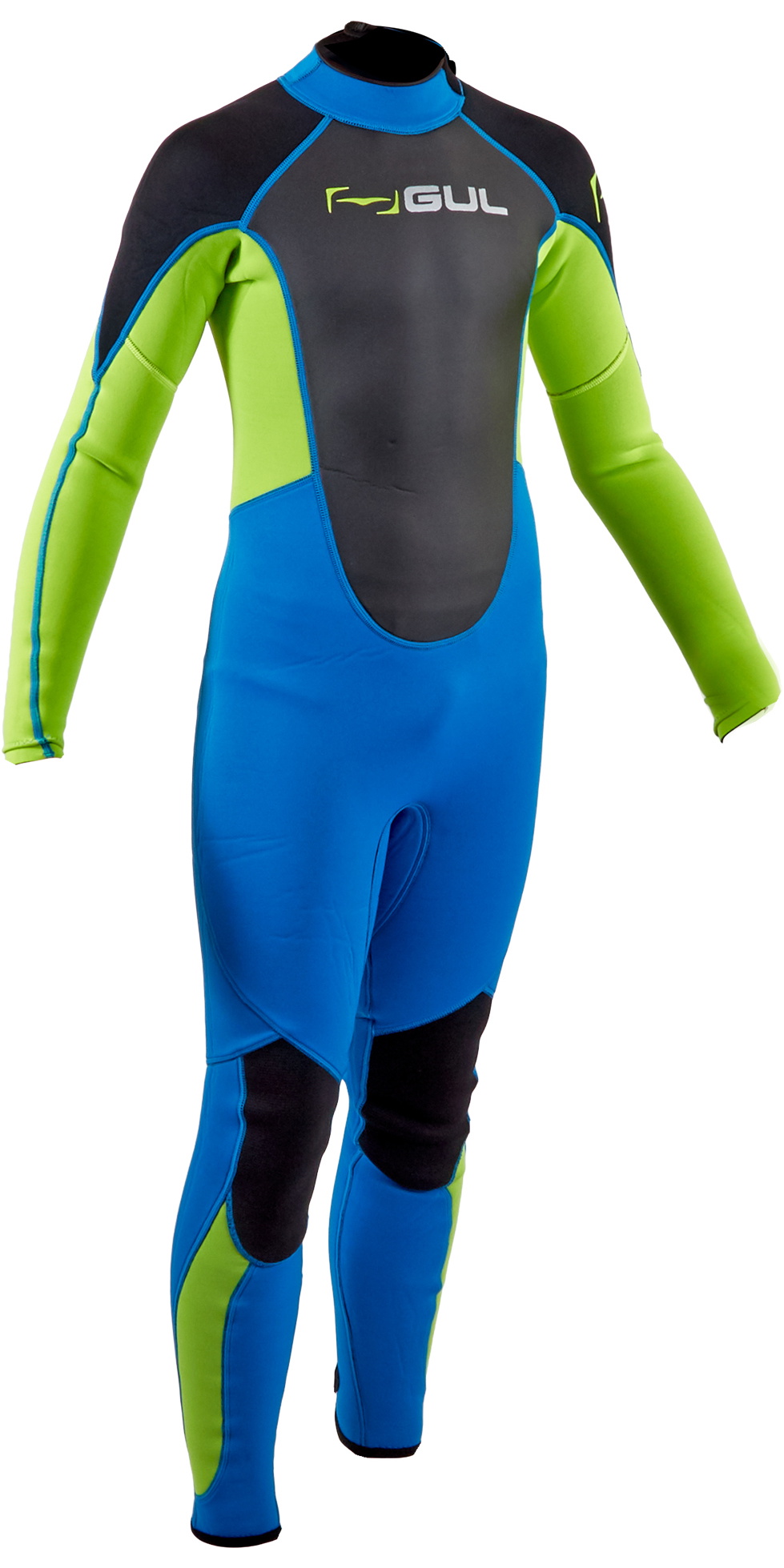 2020 GUL Junior Response 3/2mm Back Zip Wetsuit RE1322B7 Blue / Lime