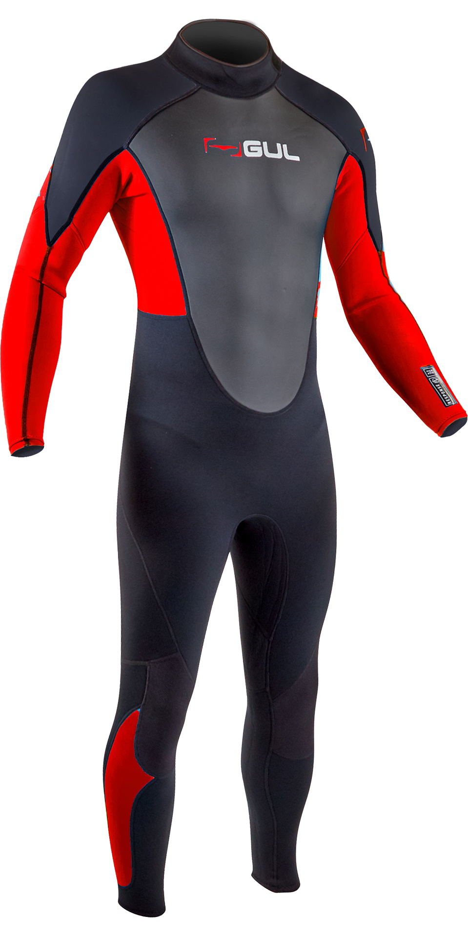 2020 GUL Mens Response 3/2mm Back Zip Wetsuit RE1321B7 Black / Red