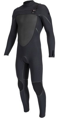 2025 ONeill Mens Psycho Tech 4/3mm Chest Zip Wetsuit 5505 - Black