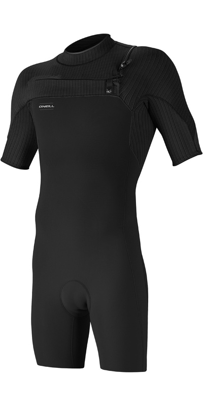 O'Neill Mens Hyperfreak 2mm Chest Zip Shorty Wetsuit -.. Black
