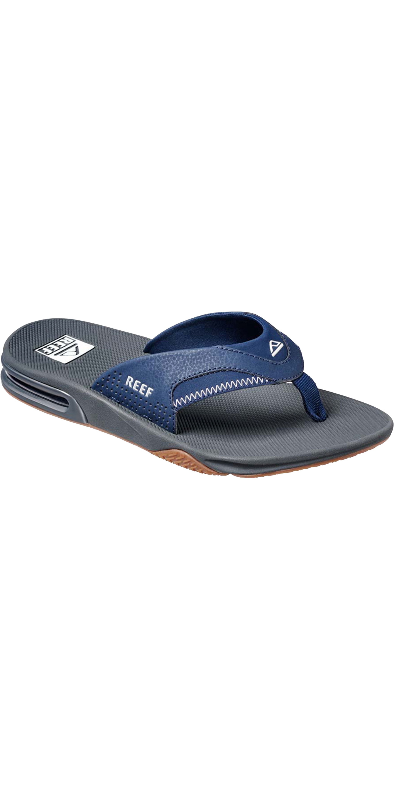 2024 Reef Mens Fanning Flip Flops CI6534 - Navy / Shadow - Accessories -  Footwear | Wetsuit Outlet