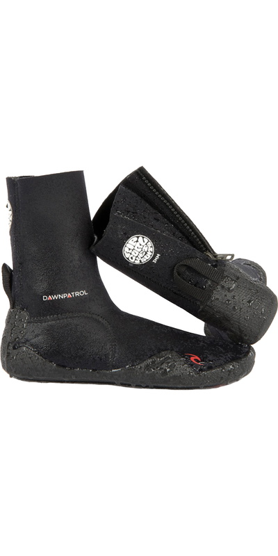 Rip Curl Bambino Dawn Patrol 3mm Punta Rotonda Zip Stivali In Neoprene
