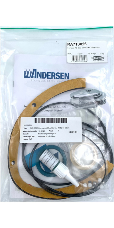 Andersen Winches Andersen Compact AD Kit Di Assistenza Per Guarnizioni Da 52ST A 62ST