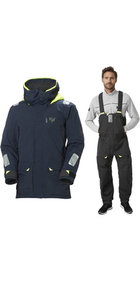 2026 Helly Hansen Mens Skagen Offshore Jacket & Trouser Sailing Suit 3425534254 - Ebony / Navy