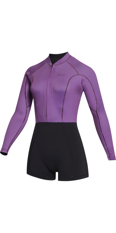 Mystic Womens Lunar 2mm Longarm Front Zip Shorty Wetsuit