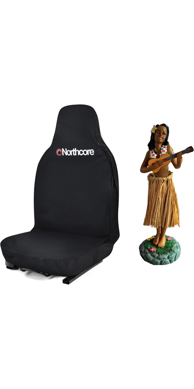 Northcore Waterproof Car Seat Cover & Hawaiian Hula Dashboard Doll Bundle
