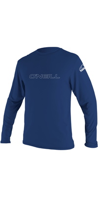 2025 ONeill Mens Basic Skins Long Sleeve Rash Tee 4339 - Navy