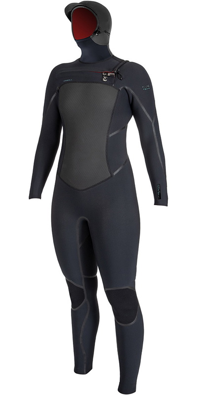 O'Neill Womens Psycho Tech 6/4mm Chest Zip Hooded Wetsuit