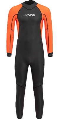 2026 Orca Mens Vitalis Hi-Vis Back Zip Open Water Swim Wetsuit NN27 - Black