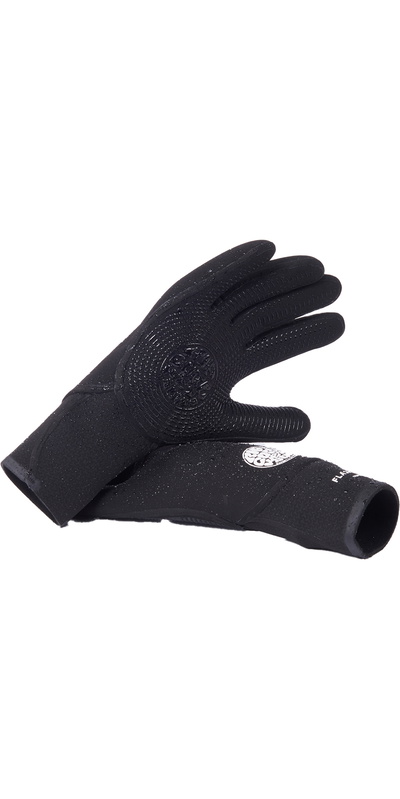 Rip Curl Flashbomb 3/2mm 5 Finger Neoprene Gloves -Black