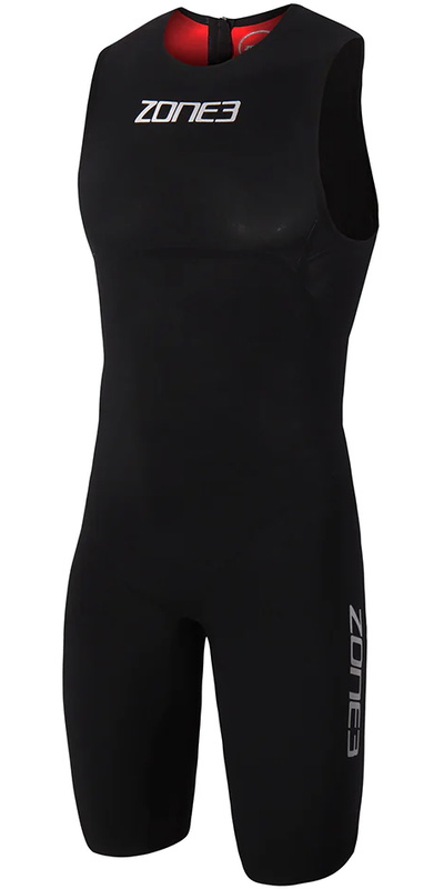 ZONE3 Da Uomo Streamline Back Zip Smanicato Shorty Swimskin