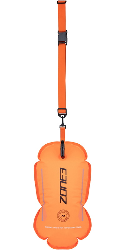 ZONE3 Recycelte Sicherheitsboje / Schleppschwimmer - Hi-Vis Orange