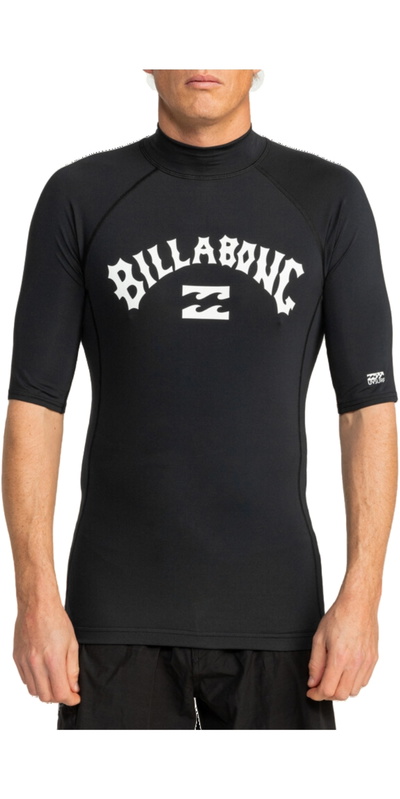 Billabong Mens Logo Surf Short Sleeve Rash Vest