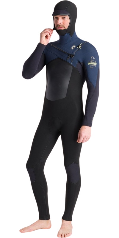 C-Skins Mens NuWave ReWired 5/4mm Chest Zip Hooded Wetsuit