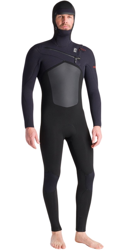 C-Skins Mens NuWave ReWired 6/5mm Chest Zip Hooded Wetsuit