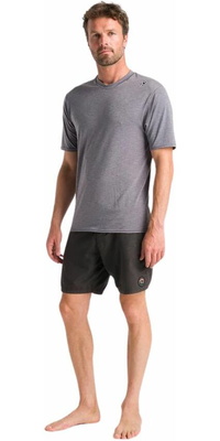 2026 C-Skins Mens NuWave UV Basics Short Sleeve Surf Tee C-NLYSURFM - Deep Grey Heather