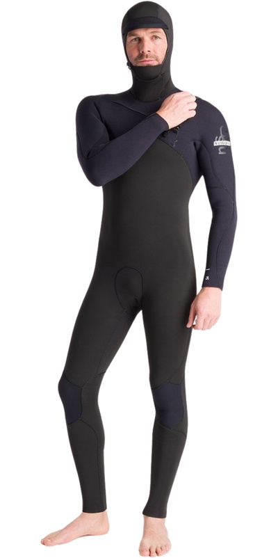 C-Skins Mens Nuwave Session 5/4/3mm Chest Zip Hooded Wetsuit