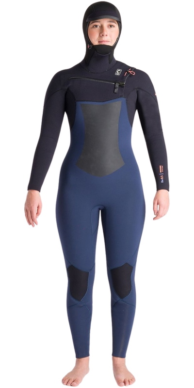 C-Skins Womens NuWave ReWired 6/5mm Chest Zip Hooded Wetsuit