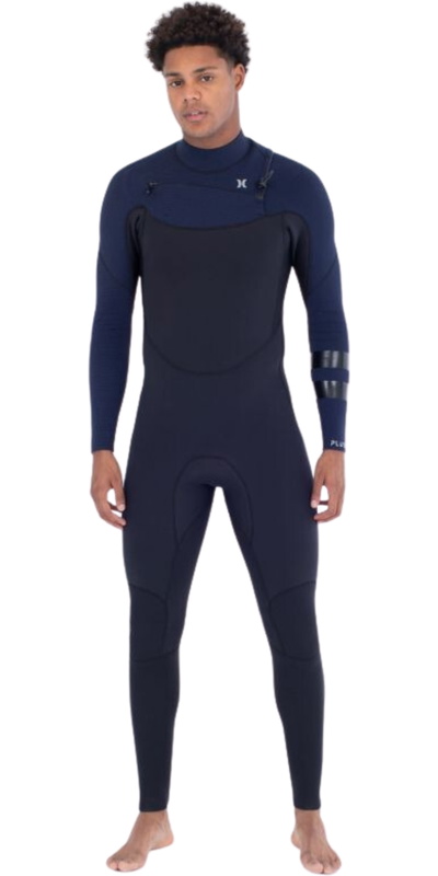 Hurley 4/3mm Chest Zip Mens Plus Sleeve Texture Våddragt