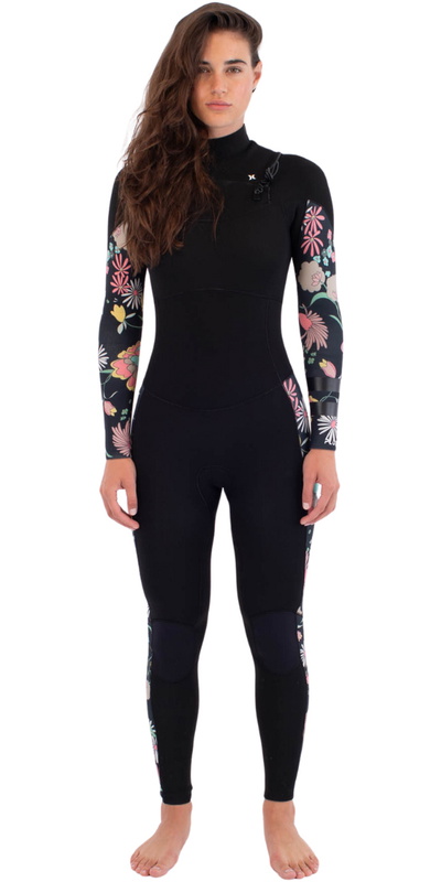 Hurley Womens Plus Printed 4/3mm Chest Zip Wetsuit