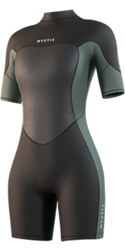 Mystic Womens Brand 3/2mm Back Zip Flatlock Shorty Wetsuit