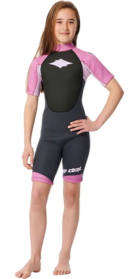 2026 Rip Curl Girls Omega 2mm Back Zip Shorty Wetsuit 11CBSP - Purple