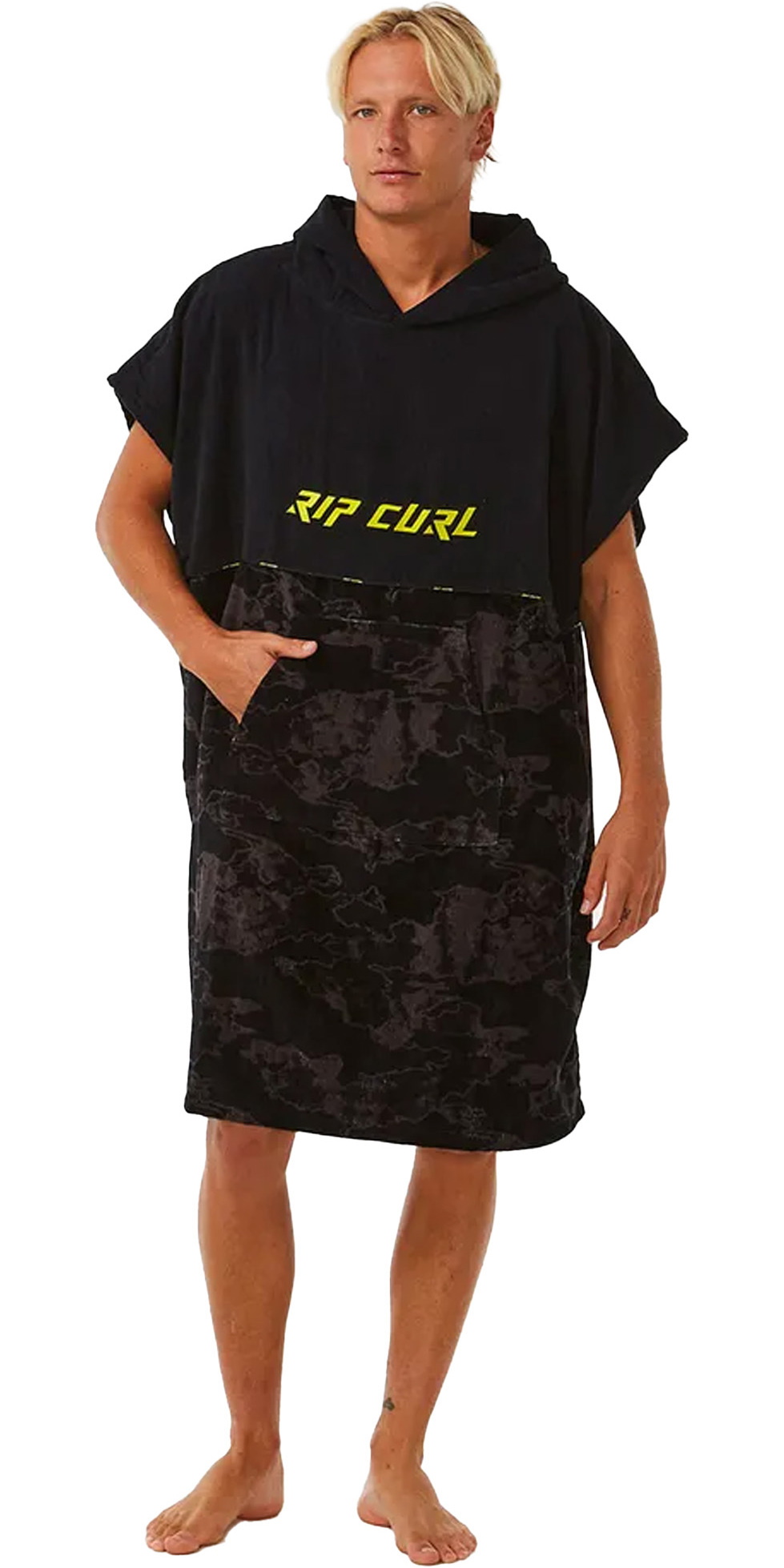 Rip Robe 2024 Rip Curl Combo Hooded Poncho / Change Robe 00HMTO - Black / Lime ...