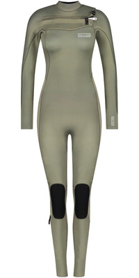 2026 Wallien Womens Nikki van Dijk 4/3mm Chest Zip Wetsuit 101009003 - Moon
