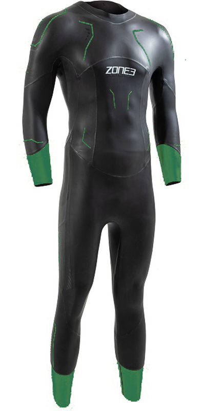 ZONE3 Da Uomo Terraprene Vision Back Zip Swim Muta