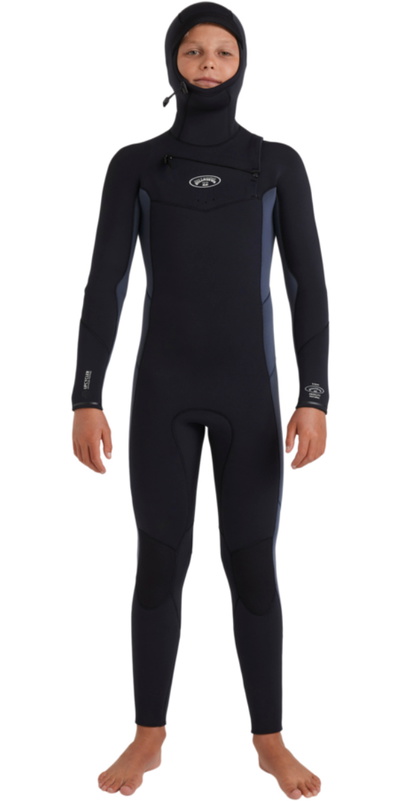 Billabong Junior Absolute Natural 5/4mm Chest Zip Hooded Wetsuit